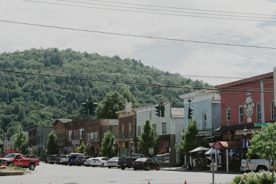Small town of Roscoe in Sullivan Catskills, NY